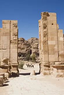 Horse Back Prints: Temenos Gateway, Petra, UNESCO World Heritage Site, Jordan, Middle East
