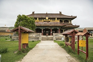 Mongolian Prints: Temple in Amarbayasgalant Monastery