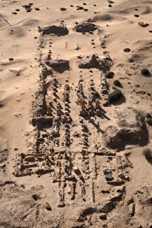 Sudan Prints: The Temple of Amun as seen from the holy mountain of Jebel Barkal