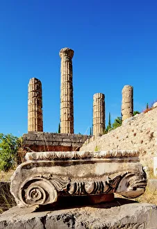 Ancient Greece Prints: The Temple of Apollo, Delphi, UNESCO World Heritage Site, Phocis, Greece, Europe
