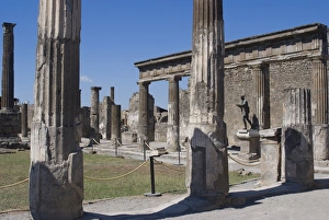 Roman Ruin Prints: The Temple of Apollo at the ruins of the Roman site of Pompeii, UNESCO World Heritage Site