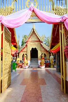 Typically Thai Prints: Temple bot at Doi Kham (Wat Phra That Doi Kham) (Temple of the Golden Mountain)