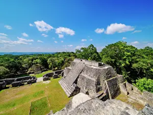 Belize Prints: Temple at the top of Caana, Caracol Archaeological Site, Cayo District, Belize