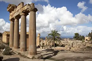 Remains Prints: The Temple of Demeter, Cyrene, UNESCO World Heritage Site, Libya, North Africa, Africa