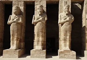 Luxor Prints: Temple details at Karnak, UNESCO World Heritage Site, Luxor, Egypt