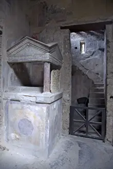 Campania Prints: Temple to Domestic Gods in the entrance vestibule of House of the Menander