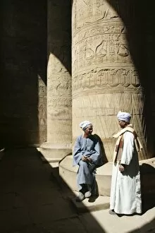 In the temple of Edfu, Egypt, North Africa, Africa
