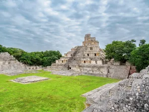 Floors Prints: Temple of Five Floors, Great Acropolis, Edzna Archaeological Site, Campeche State, Mexico