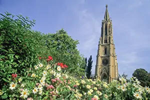 Floral Prints: Temple de Garnison's tower, Metz, Moselle department, Lorraine region, France, Europe