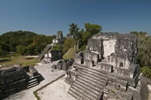 Temple II and Northern Acropolis, Mayan archaeological site, Tikal, UNESCO World Heritage Site