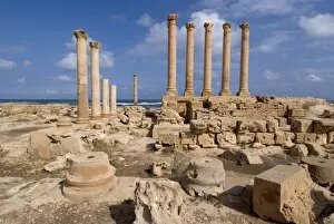 Images Dated 16th October 2007: Temple of Isis, Roman site of Sabratha, UNESCO World Heritage Site, Libya