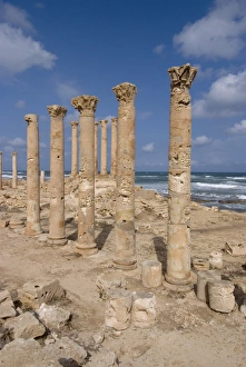 Images Dated 16th October 2007: Temple of Isis, Roman site of Sabratha, UNESCO World Heritage Site, Libya