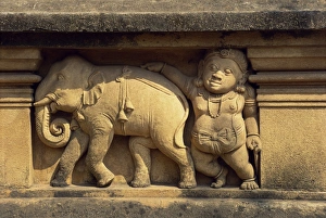 Kelaniya Prints: Detail on temple at Kelaniya