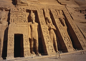 Abu Simbel Prints: Temple of Nefertari, Abu Simbel, Egypt