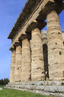 Pillars Prints: Temple of Neptune, 450 BC, largest and best preserved Greek temple at Paestum, UNESCO