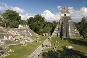 Stairs Prints: Temple No. 1 (Jaguar Temple) with North Acropolis on the left