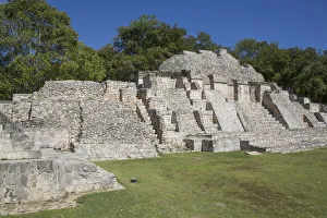 Temple of the North, Edzna Archaeological Zone, Campeche State, Mexico, North America