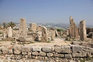 Crumbling Prints: Temple of Obelisks, ancient ruins, Byblos, UNESCO World Heritage Site, Jbail