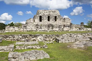 Temple of the Painted Niches, Mayan Ruins, Mayapan Archaeological Zone, Yucatan State, Mexico, North America