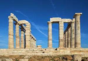 Ancient Civilizations Prints: Temple of Poseidon, Cape Sounion, near Athens, Greece, Europe