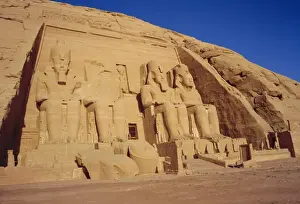 Abu Simbel Prints: The Temple of Re-Herakhte for Ramses II which was moved when the Aswan High Dam was built