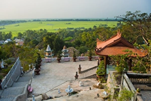 Mekong Delta Prints: Temple at Sam Mountain, Mekong Delta, Vietnam, Indochina, Southeast Asia, Asia