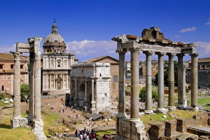 Forum Prints: Temple of Saturn and Santi Lucia e Martina