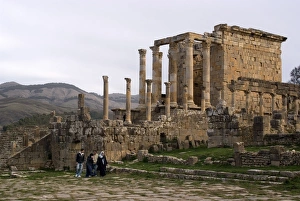 Images Dated 24th December 2007: The Temple of Septimius Severus, Roman site of Djemila, UNESCO World Heritage Site