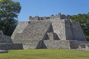 Temple of the Southwest, Edzna Archaeological Zone, Campeche State, Mexico, North America
