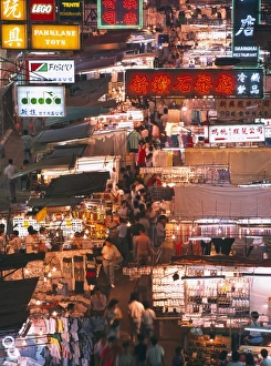 Temple Street market at night, Tsim Sha Tsui, Hong Kong, China, Asia Temple Street market at night, Tsim Sha Tsui, Hong Kong, China, Asia