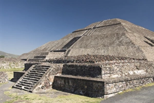 Archeological Prints: Temple of the Sun, Archaeological Zone of Teotihuacan, UNESCO World Heritage Site