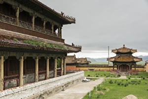 Mongolian Prints: Temples in Amarbayasgalant Monastery