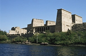 Nubian Prints: Temples at Philae, UNESCO World Heritage Site, by the River Nile, Nubia