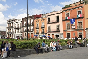 Mexico City Prints: Templo Mayor Plaza, near the Zocalo, Mexico City, Mexico, North America