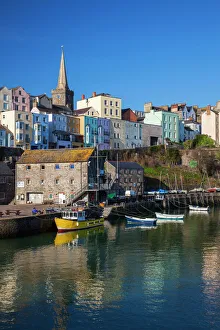 Townscape Prints: Tenby, West Wales, Pembrokeshire, Wales, United Kingdom, Europe
