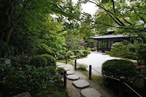 Stepping Stones Prints: Tenjuan garden in Nanzen Ji temple, Kyoto, Japan, Asia