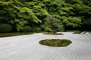Stone Garden Prints: Tenjuan stone garden in Nanzen Ji temple, Kyoto, Japan, Asia