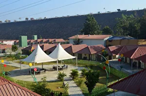 Chairs Prints: Tent City Narmada, a luxurious nature resort, Ekta Nagar, Gujarat, India, Asia
