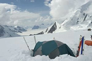 Wilderness Gallery: Tent set at 9700 ft camp, Denali National Park, Alaska, United States of America