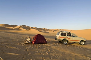 Adventuresome Prints: Tent and SUV in desert