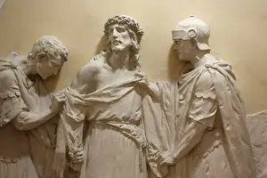 Stations Of The Cross Prints: The Tenth Station of the Cross, Jesuss clothes are taken away, St