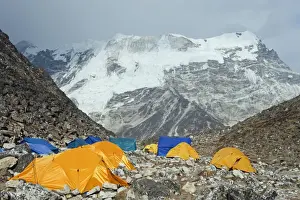 Base Camp Prints: Tents at Island Peak Base Camp, Solu Khumbu Everest Region, Sagarmatha National Park
