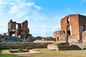 Ancient Rome Prints: Terme, Baths, Roman Villa of Quintilii, Appian Way, Rome, Latium (Lazio), Italy, Europe