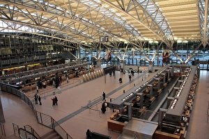 Air Travel Prints: Terminal at airport Fuhlsbuettel, Hamburg, Germany, Europe