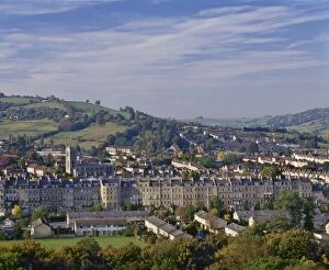 Terrace housing in the Avon valley, on the outskirts of Bath, Avon, England