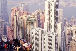 Terrace Prints: Terrace on Victoria Peak, looking over Central district