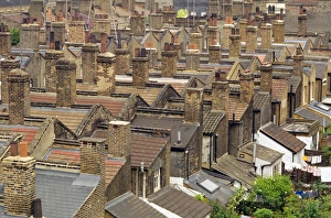 Numerous Prints: Terraced rooftops, England, UK, Europe