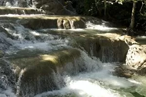Images Dated 15th December 2010: Terraces of calcite travertine forming the Dunns River Falls, near Ocho Rios