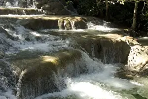 Falls Prints: Terraces of calcite travertine forming the Dunns River Falls, near Ocho Rios