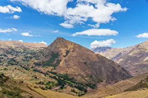 Ancient Ruins Prints: Terraces at Pisaq (Pisac), UNESCO World Heritage Site